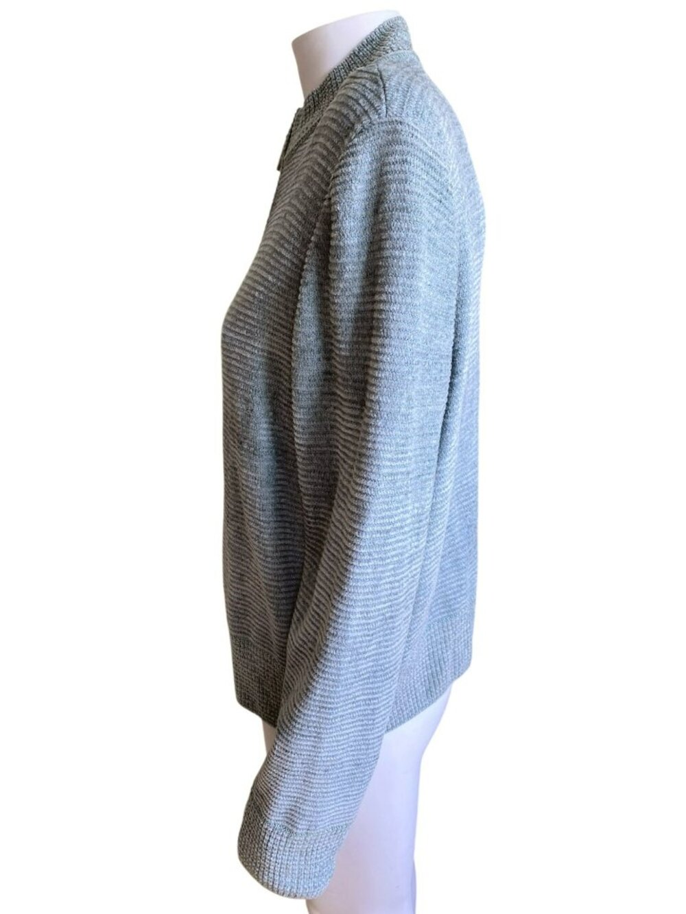 St John Sport Pastel Green Full Zip Cardigan Seafoam Size L - Picture 4 of 11